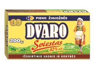 Saldžios grietinėlės DVARO sviestas, 82 % rieb., 200 g