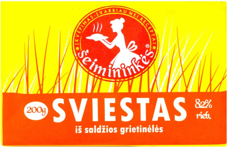 Saldžios grietinėlės sviestas ŠEIMININKĖS, 200 g