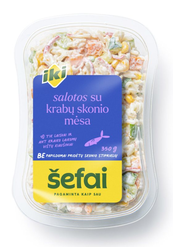 SALOTOS su krabų skonio mėsa, 350 g