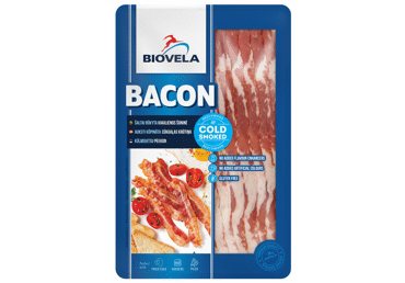 Šaltai rūkyta kiaulienos šoninė, a. r., 140 g