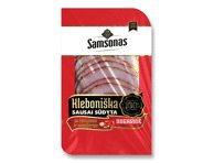 Šaltai rūkyta KLEBONIŠKA nugarinė su česnakais ir pomidorais, A.r., 100 g