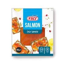 Šaltai rūkyta lašišų filė VIČI, 100 g