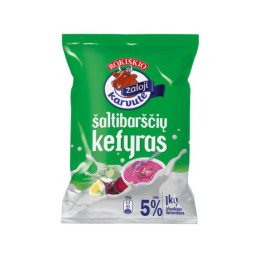 Šaltibarščių kefyras ŽALOJI KARVUTĖ, 5% rieb., 1 kg