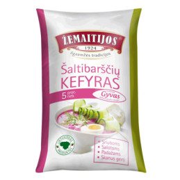 Šaltibarščių kefyras ŽEMAITIJOS, 5% rieb., 0.9 l
