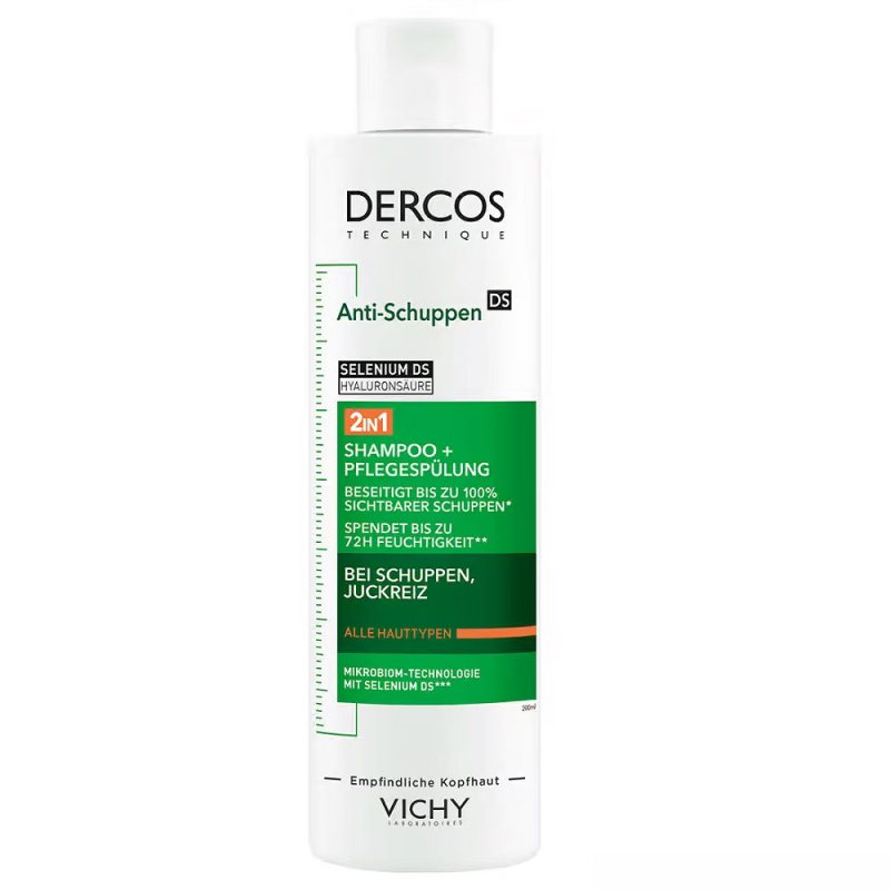 Šampūnas-kondicionierius nuo pleiskanų 2 viename Vichy Dercos, 200 ml