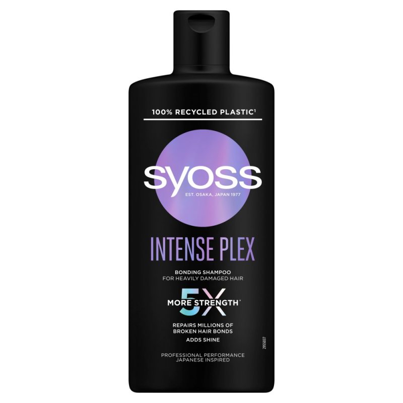Šampūnas labai pažeistiems plaukams Syoss Intense Plex, 440 ml