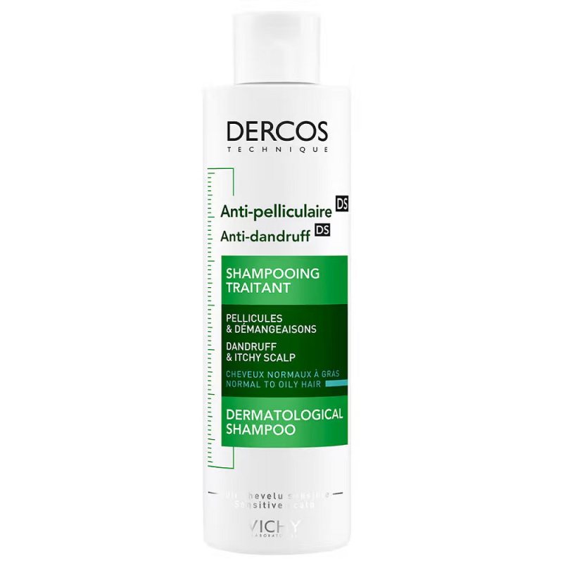 Šampūnas nuo pleiskanų normaliems ir riebiems plaukams Vichy Dercos Anti-Dandruff Shampoo, 200 ml
