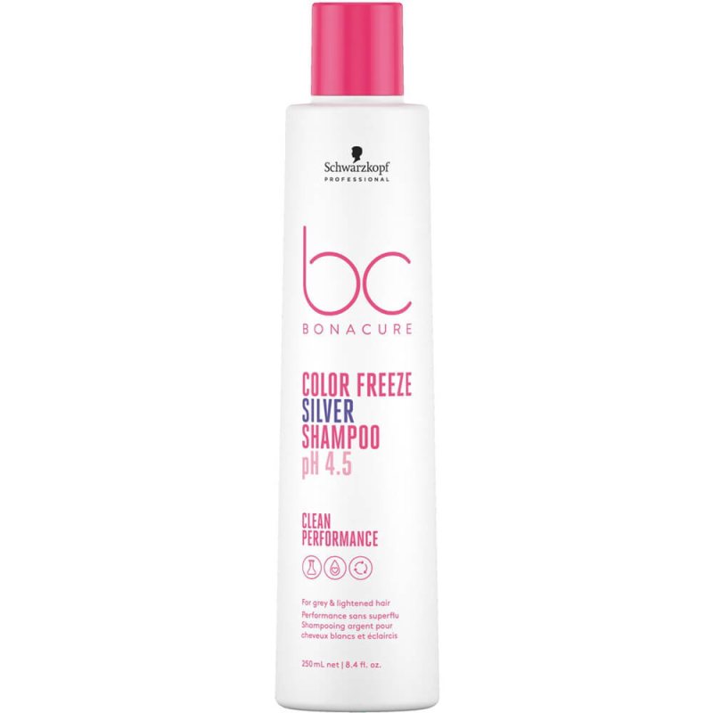 Šampūnas su pigmentu šaltiems atspalviams Schwarzkopf Professional BC Bonacure Color Freeze Silver Shampoo, 250 ml