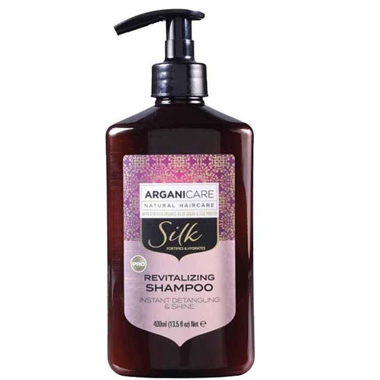Šampūnas su šilku Arganicare Silk, 400 ml