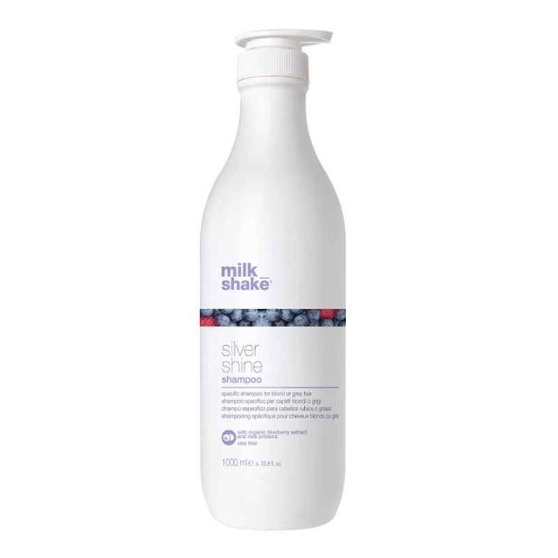 Šampūnas šviesiems ir žiliems plaukams Milk Shake Silver Shine Shampoo, 1000 ml