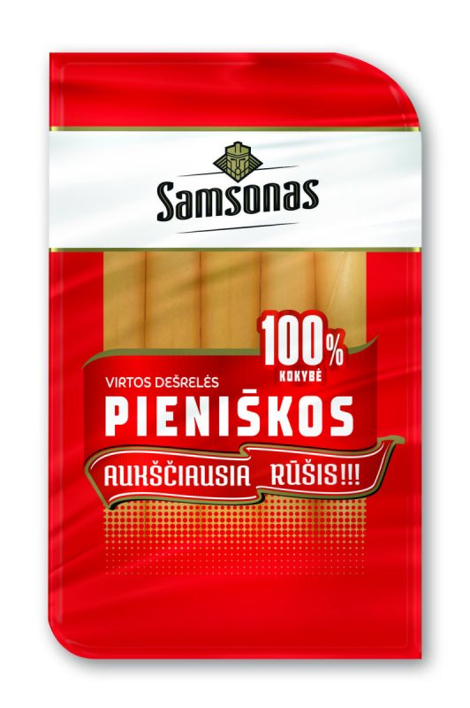 SAMSONO virtos pieniškos dešrelės, aukščiausia rūšis, 310 g