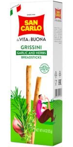 San Carlo Grissini Garlic & Herbs Duonos lazdelės, 125 g