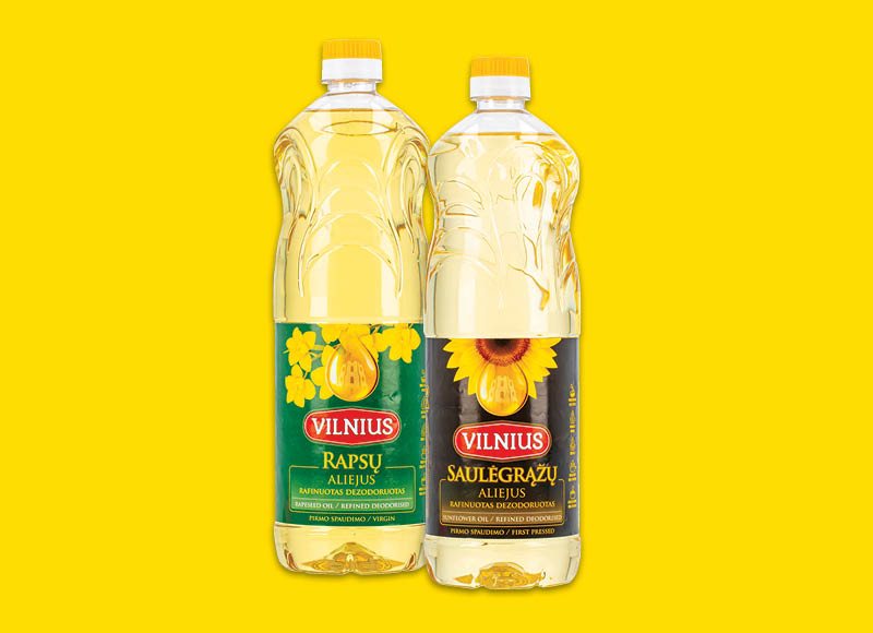 Saulėgrąžų ar rapsų aliejus VILNIUS, 1 l