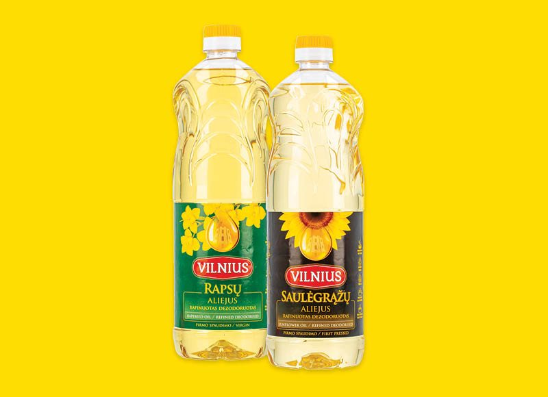 Saulėgrąžų, rapsų aliejus VILNIUS, 1 l