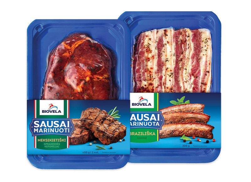 Sausai marinuoti kiaulienos sprandinės ar šoninės pjausniai BIOVELA, 300 g