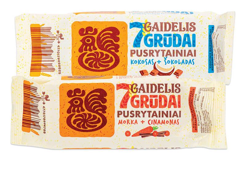 Sausainiai GAIDELIS 7 GRŪDAI, 160 g