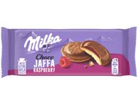 Sausainiai MILKA CHOCO JAFFA su aviečių skonio įdaru, 147 g
