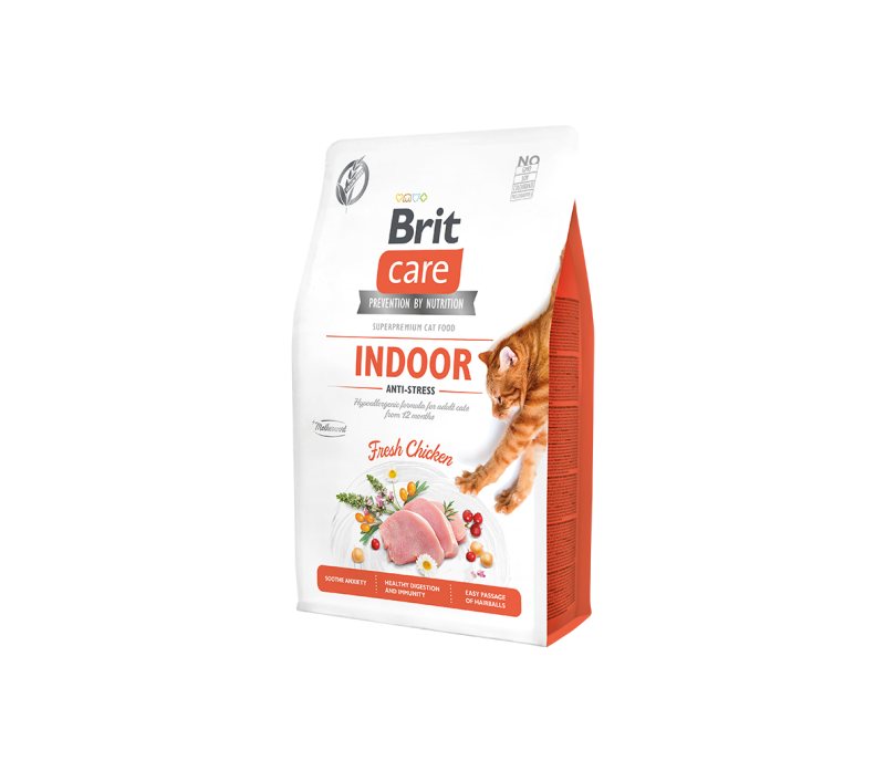 Sausas ėdalas katėms Brit Care Cat GF Indoor Anti-stress, 7 kg