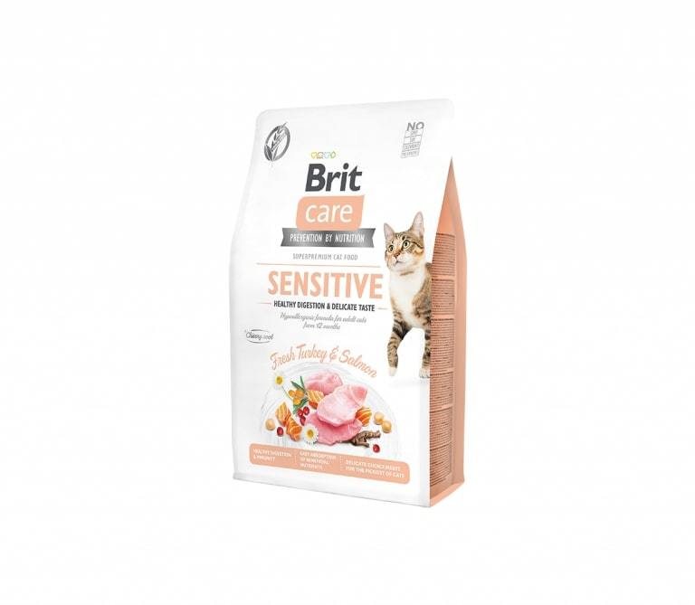 Sausas ėdalas katėms BRIT CARE CAT SENSITIVE HEALTHY, 2 kg