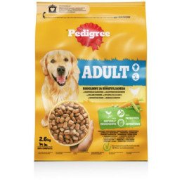Sausas ėdalas šunims PEDIGREE, su paukštiena ir daržovėmis, 2.6 kg