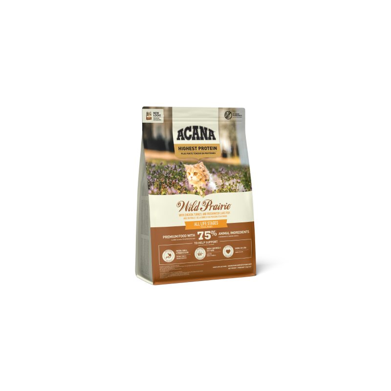 Sausas kačių ėdalas ACANA Wild Prairie, su paukštiena, žuvimi ir kiaušiniais, 1.8 kg