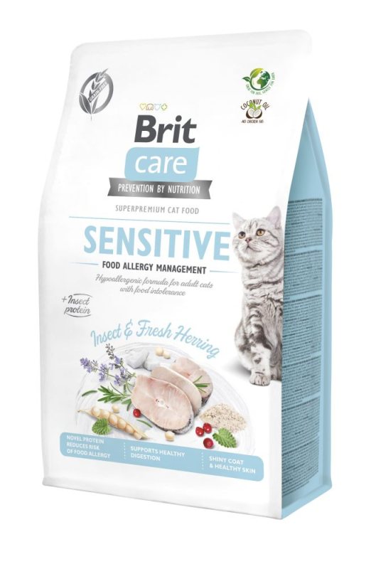 Sausas kačių ėdalas BRIT CARE Sensitive Adult, su žuvimi, 400 g