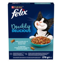 Sausas kačių ėdalas FELIX, su žuvimi, 270 g