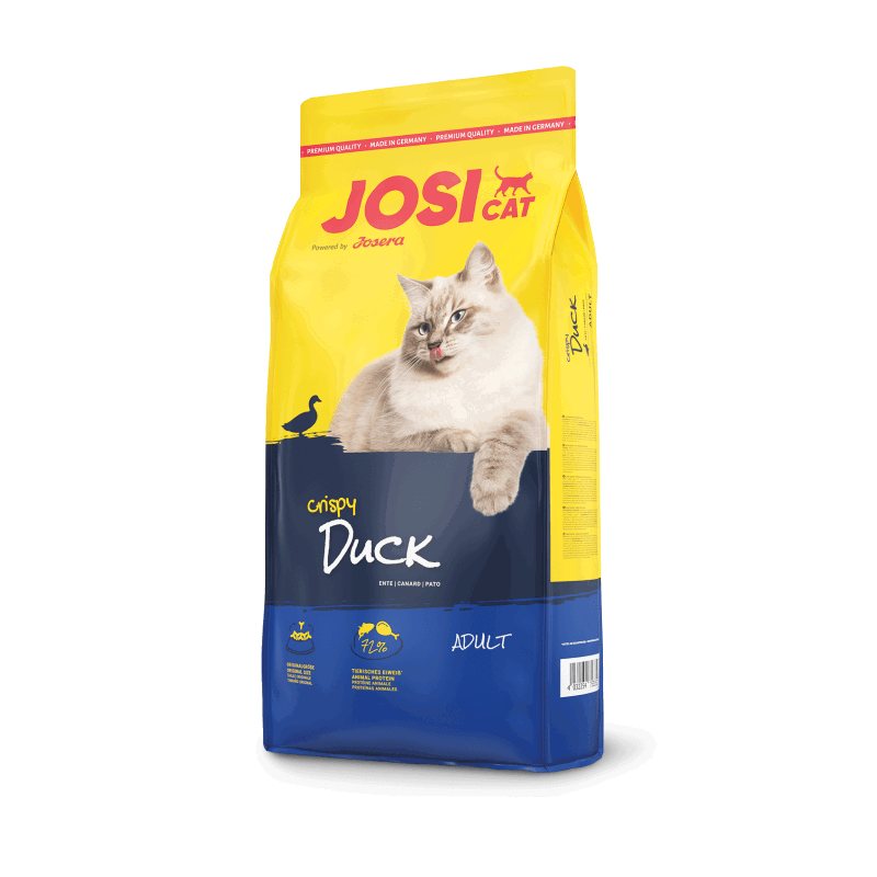 Sausas kačių ėdalas JOSICAT Crispy Duck, su antiena, 8 +, 2 kg