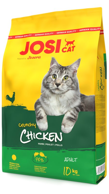 Sausas maistas katėms Josicat Crunchy Chicken, 10 kg