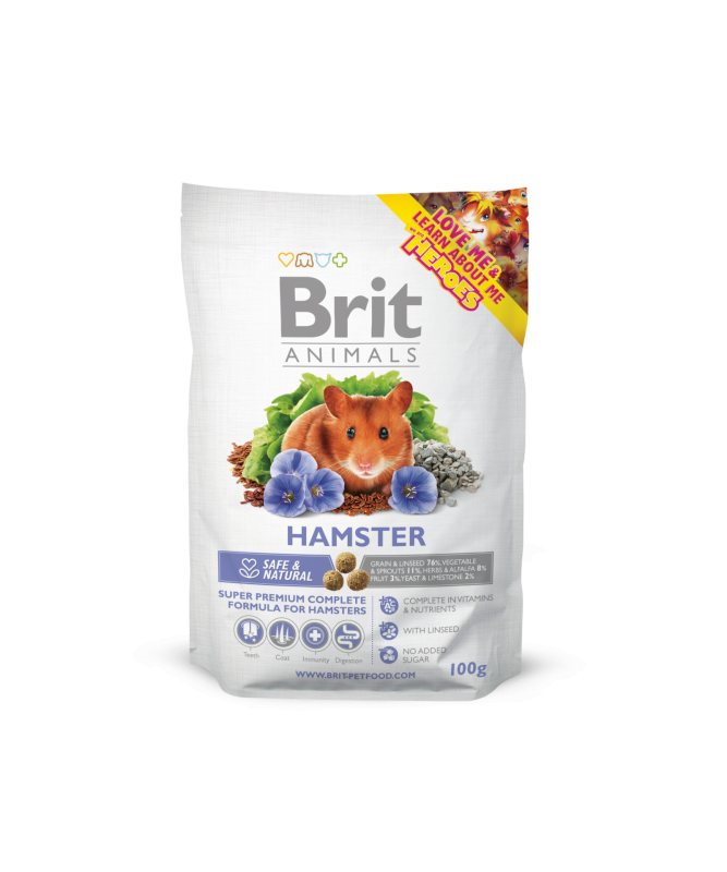 Sausas mišinys Brit Animals maistas žiurkėnams, 100 g
