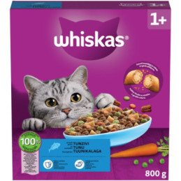 Sausas pašaras katėms WHISKAS Adult, su tunu, 800 g