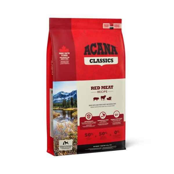 Sausas šunų ėdalas ACANA Red Meat, su kiauliena ir jautiena, 9.7 kg