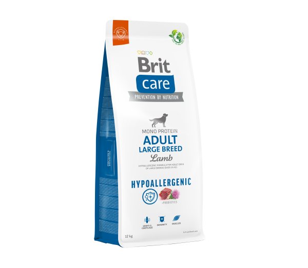 Sausas šunų ėdalas BRIT CARE HP ADULT LB LAMB&RICE, su ėriena ir ryžiais, 3 kg