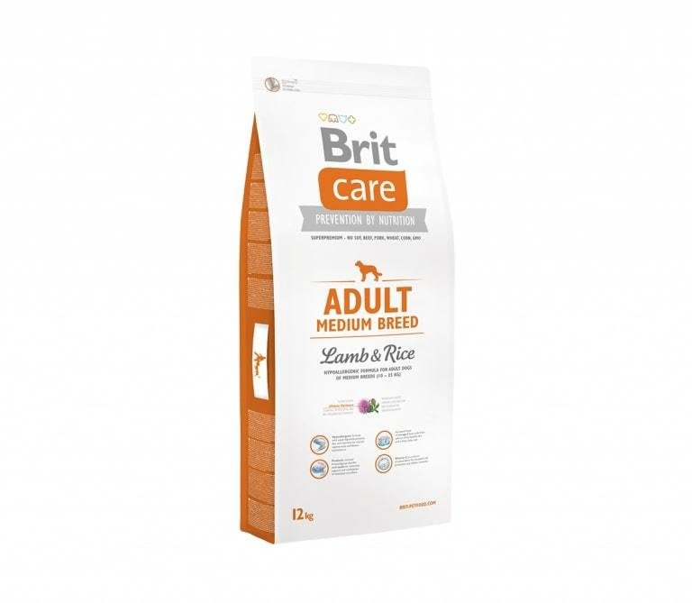 Sausas šunų ėdalas BRIT CARE HP ADULT MB LAMB&RICE, su ėriena ir ryžiais, 12 kg