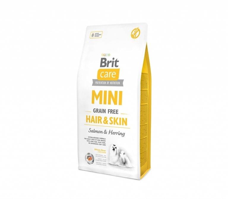 Sausas šunų ėdalas BRIT CARE MINI HAIR&SKIN, 2 kg