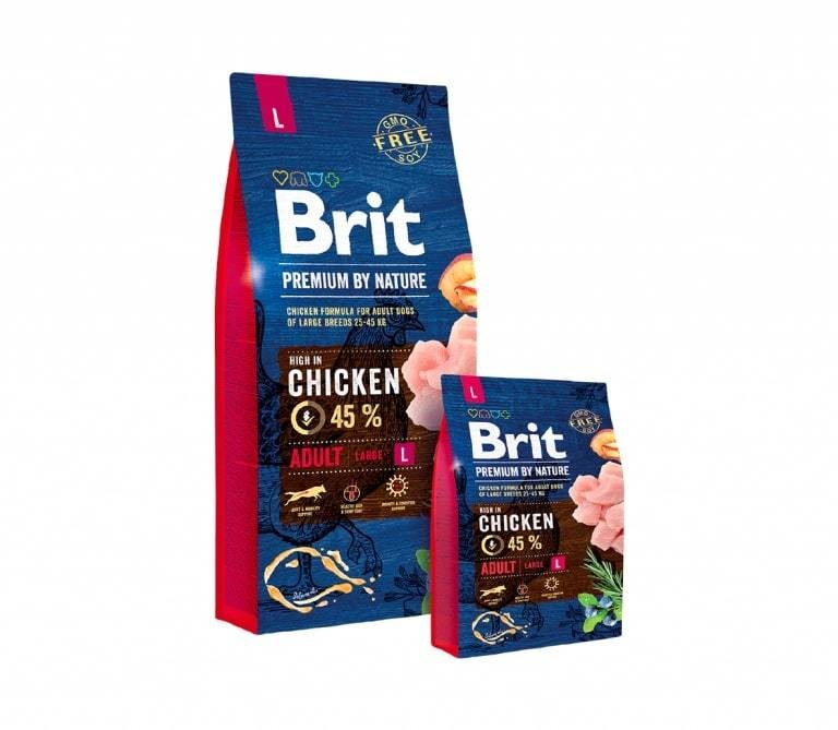 Sausas šunų ėdalas BRIT PREMIUM BY NATURE ADULT L, 15 kg