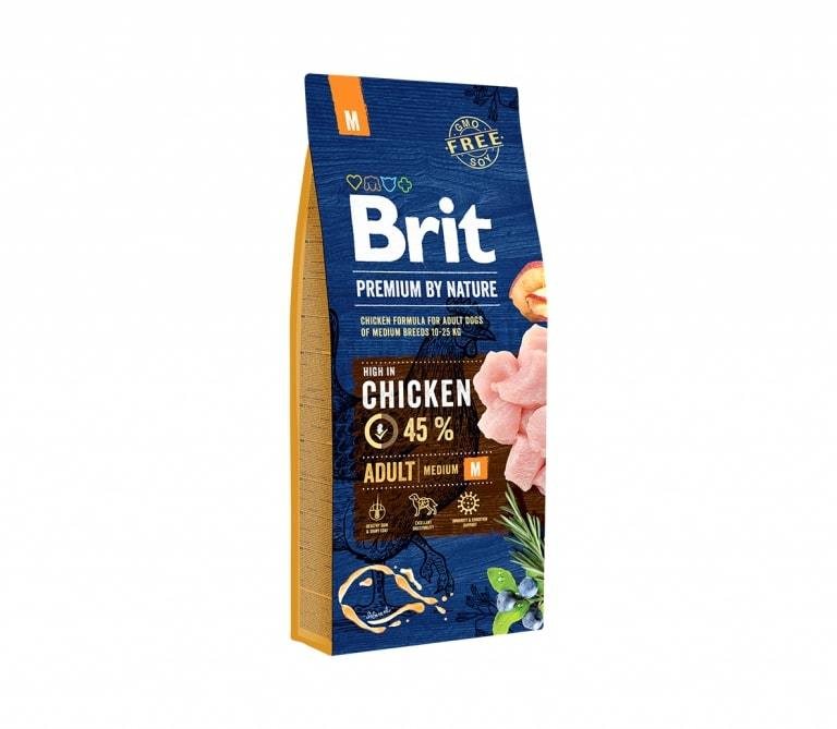 Sausas šunų ėdalas BRIT PREMIUM BY NATURE ADULT M, 15 kg