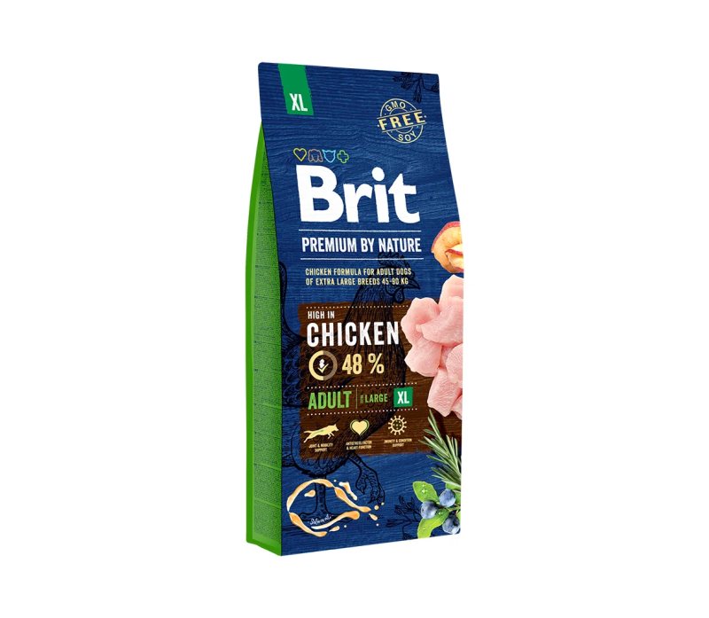 Sausas šunų ėdalas Brit Premium By Nature Adult XL, 15 kg