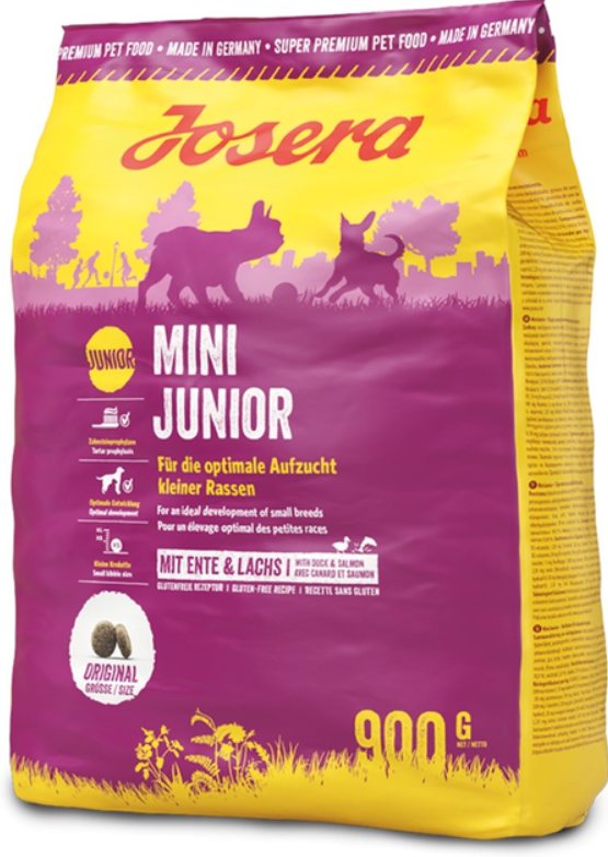 Sausas šunų ėdalas JOSERA Mini Junior, su antiena, 900 g