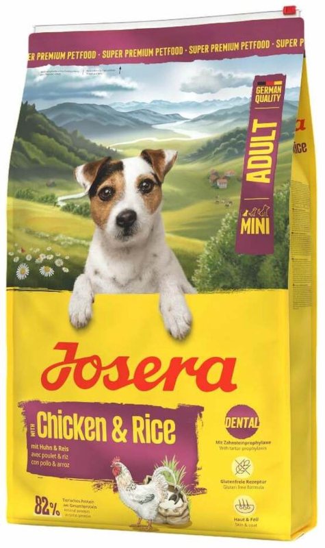 Sausas šunų ėdalas JOSERA Mini, su paukštiena ir ryžiais, 3 kg