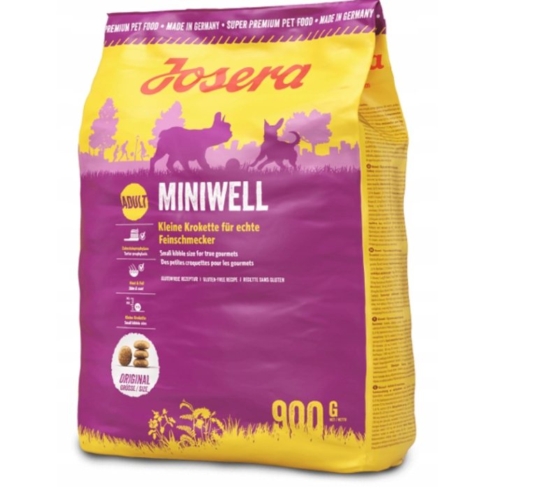 Sausas šunų ėdalas JOSERA Miniwell, su paukštiena, 900 g