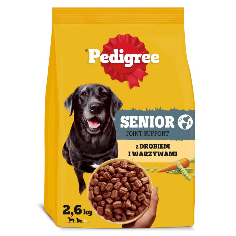 Sausas šunų ėdalas PEDIGREE Senior, su paukštiena ir daržovėmis, 2.6 kg