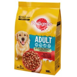 Sausas šunų ėdalas PEDIGREE su jautiena ir paukšt., 500 g