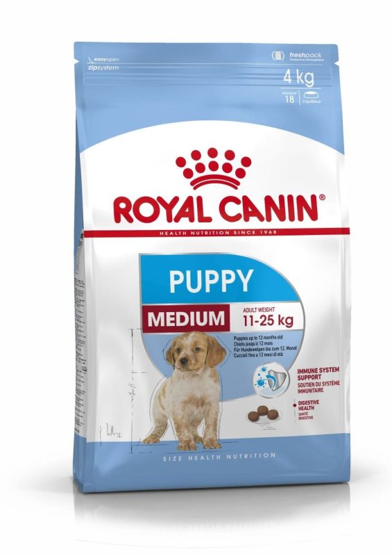 Sausas šunų ėdalas ROYAL CANIN MEDIUM PUPPY, 4 kg
