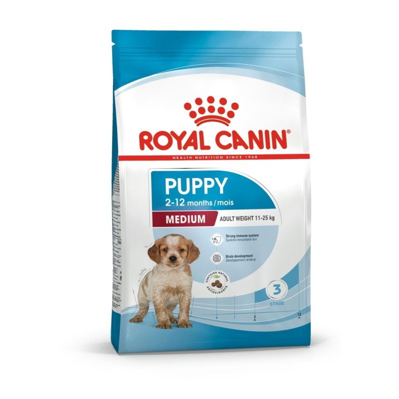 Sausas šunų ėdalas ROYAL CANIN Medium Puppy, su vištiena ir kiauliena, 1 kg