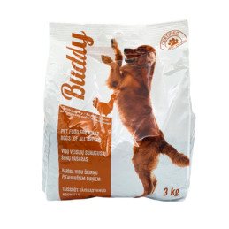 Sausas visavertis pašaras šunims BUDDY, su paukštiena, 3 kg