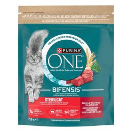 Saus.ėdalas katėms PURINA ONE STERIL,su jautiena, 750 g