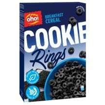 Sausi pusryčiai OHO COOKIE RINGS, 425 g