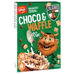 Sausi pusryčiai OHO Žalgiris Choco and waffle, 250 g
