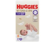 Sausk. HUGGIES EXTRA CARE S3, 6–, 48 vnt., 11 kg